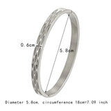Water Drop Concave Stainless Steel Bracelet Bangle