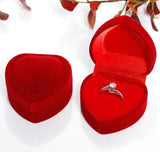 Velvet Ring and Earring Jewelry Box