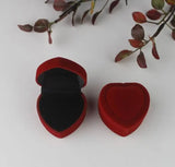Velvet Ring and Earring Jewelry Box