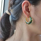 Zircon Hook Earrings Women Jewelry