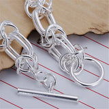 925 Sterling Silver Dragon Style Bracelet Charm Chain Jewelry