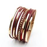 Bohemian Multi-Layer Bangle Ethnic Golden Bracelet Jewelry