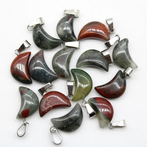 Howlite Stone Necklace Pendant Tiger Eye Crystal Moon Charms Pendants
