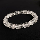 Natural Crystal Bracelet Barrel Beads Hand Row - Stone Jewelry