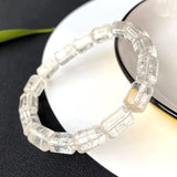 Natural Crystal Bracelet Barrel Beads Hand Row - Stone Jewelry
