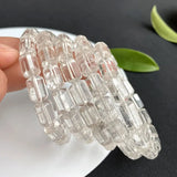 Natural Crystal Bracelet Barrel Beads Hand Row - Stone Jewelry
