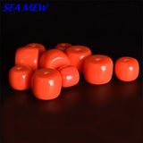 Red Cylinder Barrel Beads Spacer Bead Resin 1.5mm Hole 100 PCS