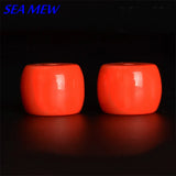 Red Cylinder Barrel Beads Spacer Bead Resin 1.5mm Hole 100 PCS