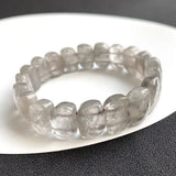 Gray Crystal Bracelet Faceted Beads Hand Row for Women Men