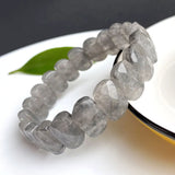 Gray Crystal Bracelet Faceted Beads Hand Row for Women Men