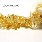 Natural Crystal Yellow Stone Beads 5-8mm for Jewelry Making 15''