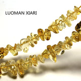 Natural Crystal Yellow Stone Beads 5-8mm for Jewelry Making 15''