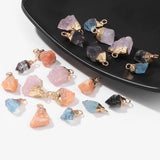 Raw Aquamarine Rose Quartz Pendant for Jewelry Making