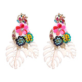 Multicolored Leaves Drop Earrings for Women
