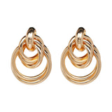 Statement Pendant Metal Drop Earrings for Women