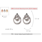 Statement Pendant Metal Drop Earrings for Women