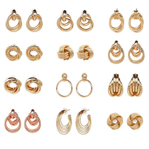 Statement Pendant Metal Drop Earrings for Women