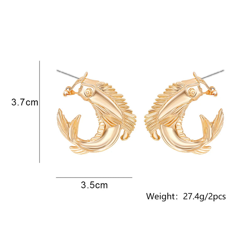 Statement Pendant Metal Drop Earrings for Women