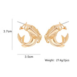 Statement Pendant Metal Drop Earrings for Women