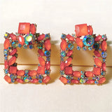 Rhinestone Dangle Earrings Lady Party Jewelry Collection