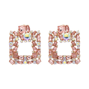Rhinestone Dangle Earrings Lady Party Jewelry Collection