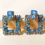 Rhinestone Dangle Earrings Lady Party Jewelry Collection