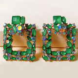 Rhinestone Dangle Earrings Lady Party Jewelry Collection
