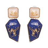 Resin Stone Pendant Earrings Wedding Dangle Drop Jewelry