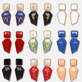 Resin Stone Pendant Earrings Wedding Dangle Drop Jewelry