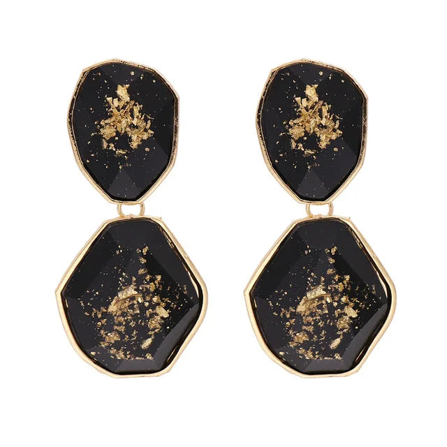 Resin Stone Pendant Earrings Wedding Dangle Drop Jewelry