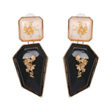 Resin Stone Pendant Earrings Wedding Dangle Drop Jewelry