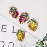Vintage Butterfly Lobster Earrings Rhinestone Animal Drop Earrings Female