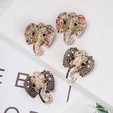 Vintage Butterfly Lobster Earrings Rhinestone Animal Drop Earrings Female