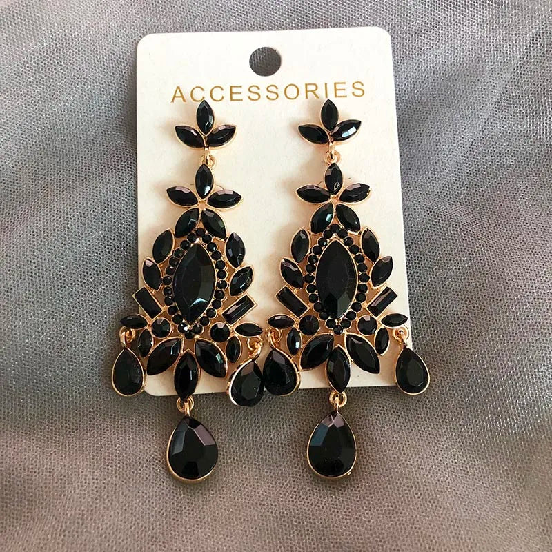 Vintage Crystal Drop Earrings