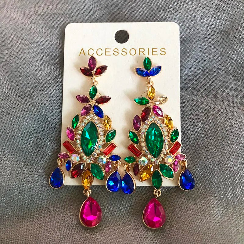 Vintage Crystal Drop Earrings