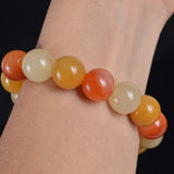 Jade Bead Bracelet Natural Silk 13mm Round Bead
