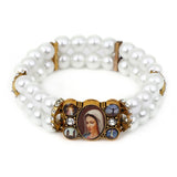 Christian Jesus Bracelet with Virgin Mary Cross Picture