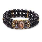 Christian Jesus Bracelet with Virgin Mary Cross Picture