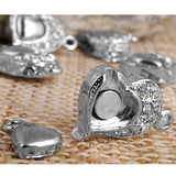 20pcs 21*16mm Heart Metal Rhinestone Magnetic Clasp for Bracelet Necklace