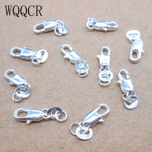 100PCS 925 Silver Lobster Clasps+Jump Rings Set Necklace Jewelry Findings
