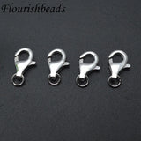 925 Sterling Silver Lobster Clasps + Jump Rings for DIY Jewelry 20pcs/lot