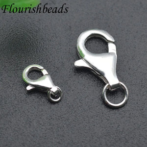 925 Sterling Silver Lobster Clasps + Jump Rings for DIY Jewelry 20pcs/lot