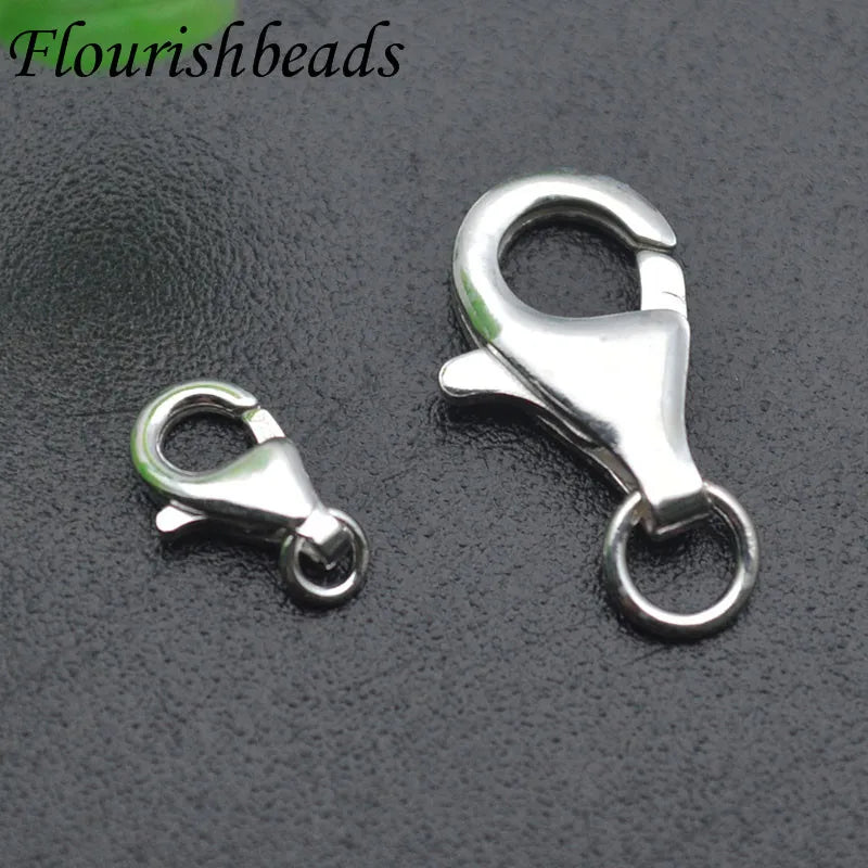 925 Sterling Silver Lobster Clasps + Jump Rings for DIY Jewelry 20pcs/lot