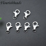 925 Sterling Silver Lobster Clasps + Jump Rings for DIY Jewelry 20pcs/lot