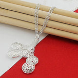 925 Silver Hollow Round Necklace for Women