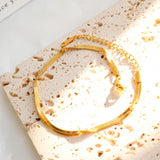 Stainless Steel Ripple Chain Bracelet Plated Jewelry for Women