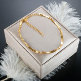 Stainless Steel Ripple Chain Bracelet Plated Jewelry for Women