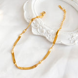 Stainless Steel Ripple Chain Bracelet Plated Jewelry for Women