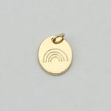 Rainbow Pattern Engraved Pendant Charms for Women