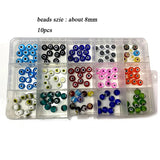 DIY Natural Stone Beads Kit Green Jade Agates Amethyst Water Drop Shape